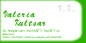 valeria kultsar business card